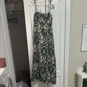 American Eagle Outfitters Green and Cream Dress